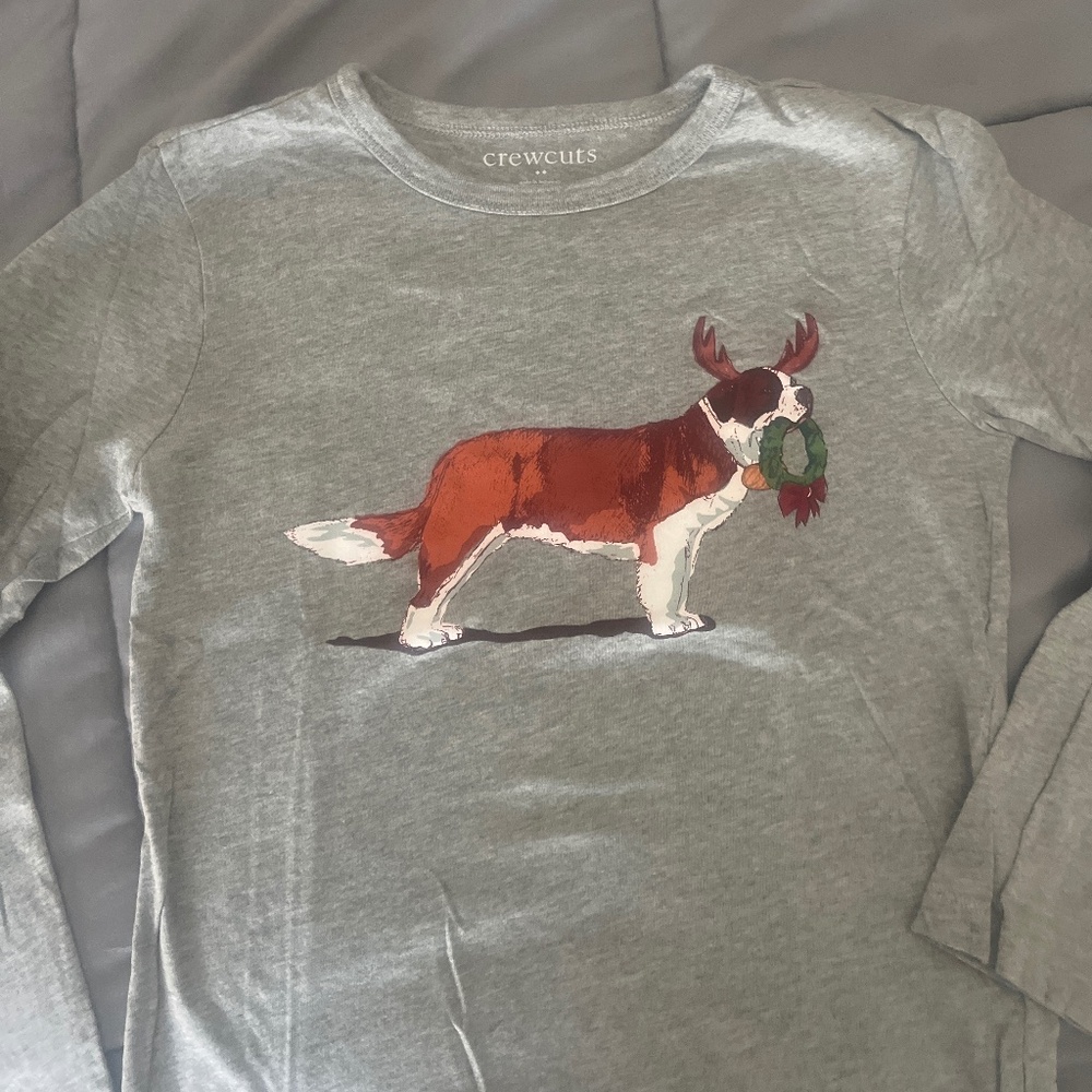Gently used crewcut holiday tee shirt youth 10